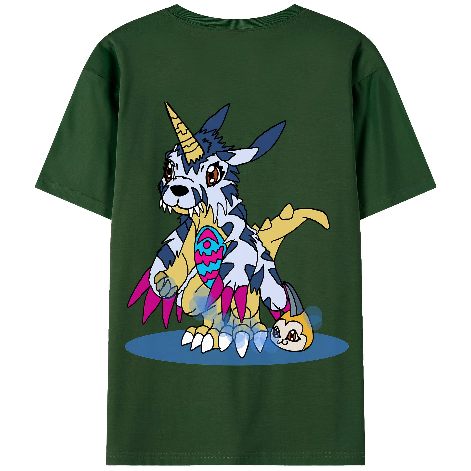 （画像用） Digimon デジタルモンスター/デジモン 綿100％半袖Tシャツ（背面プリント）